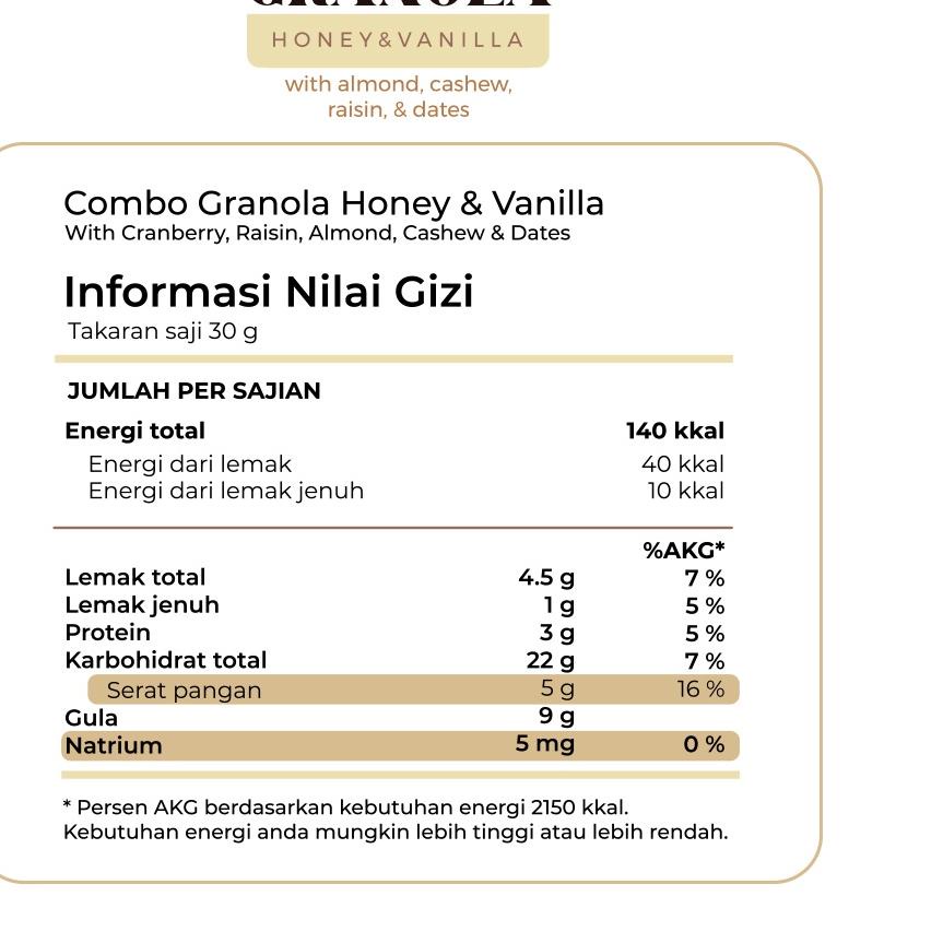 

10.10 HARGA GROSIR Timur Tengah Granola Vanilla Honey 250gr Sereal Makanan Sehat 