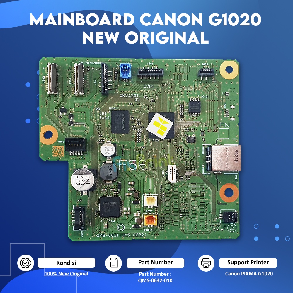 Mainboard Canon G1020, Logic Board G-1020  QMS-0632-010 New Original