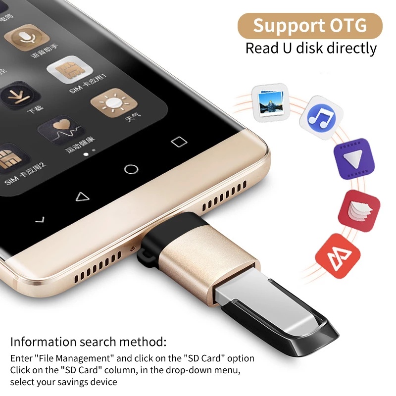 Type C &amp; Micro USB Male To USB 3.0 Female Converter/USB C And Micro USB OTG Adapter