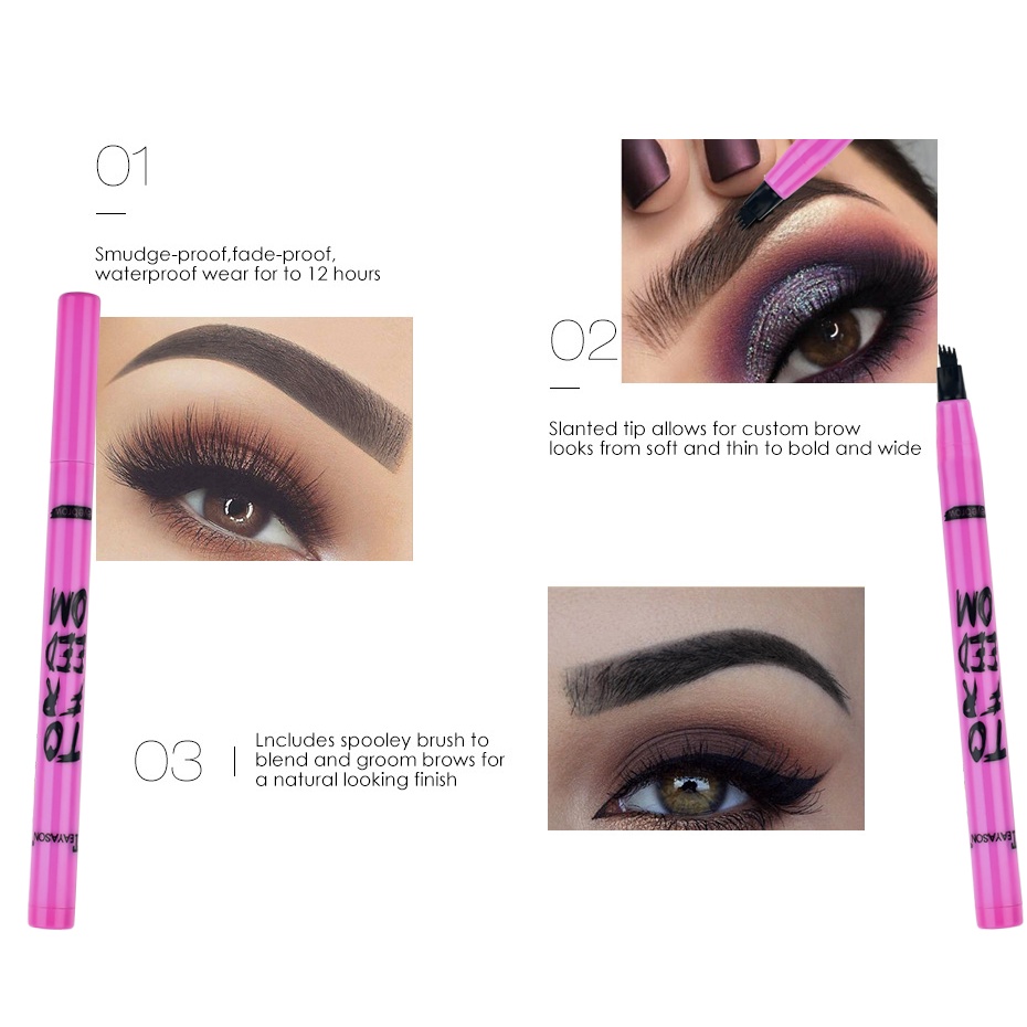 TEAYASON Pencil Alis 4 Tip Automatic Eyebrow Pencil Tahan Air Pigmen TD011