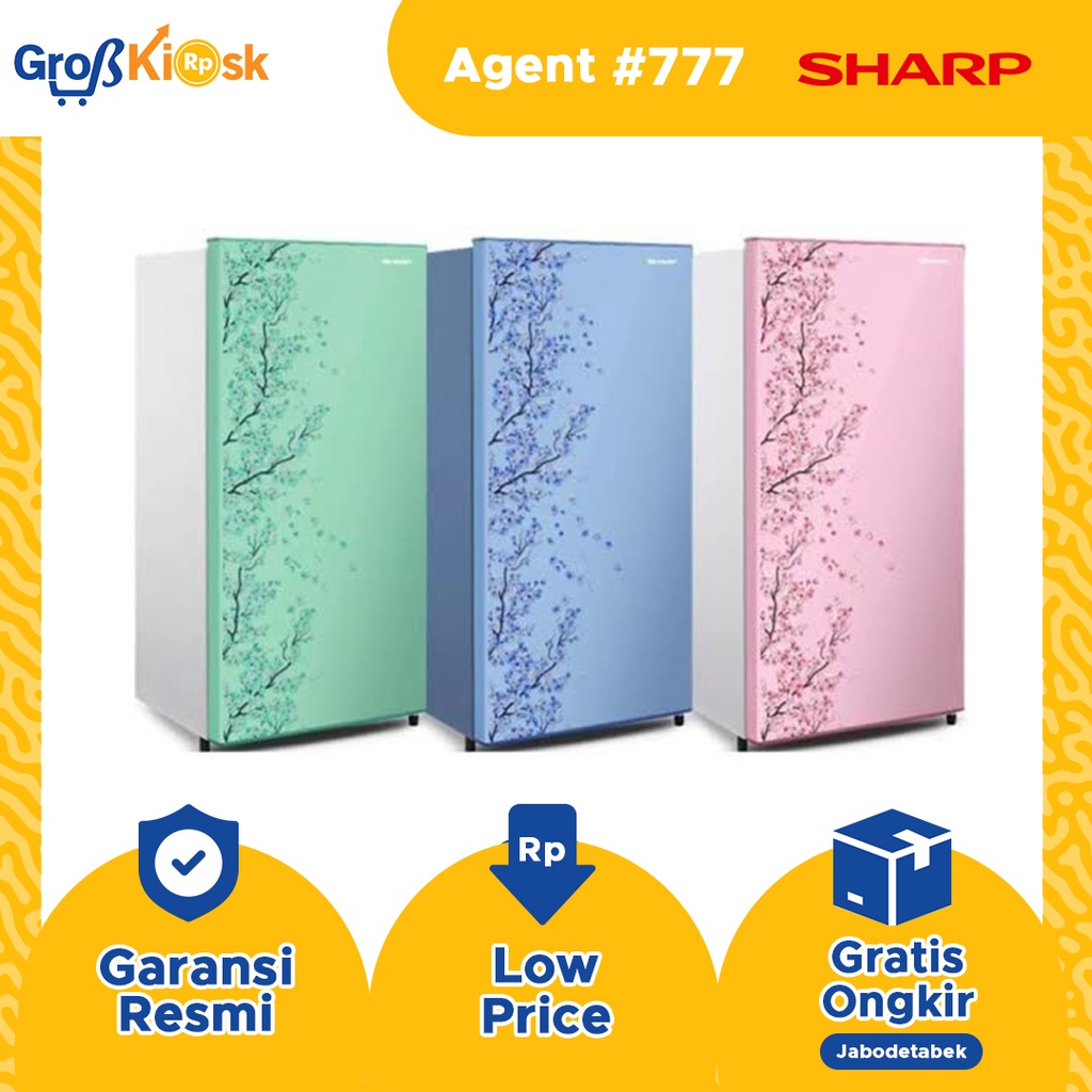 Sharp Kulkas 1 Pintu SJ-N182D-SB/SP/SH / SJN 182 DSP DSB DSH