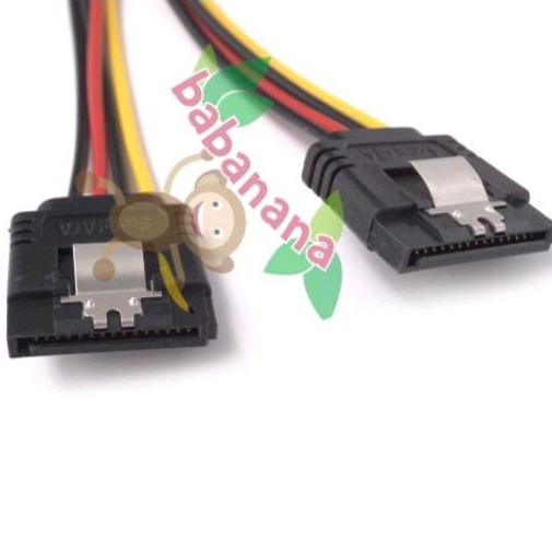 Sata splitter 1 to 2 with clip extension cabang hdd ssd lurus