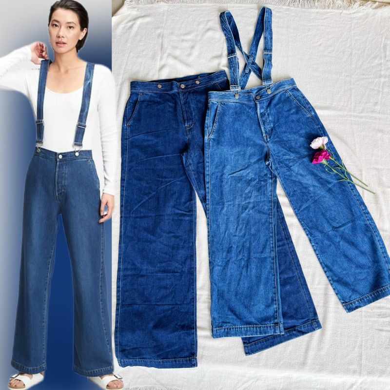 Gap Wide leg denim jeans Jumpsuit