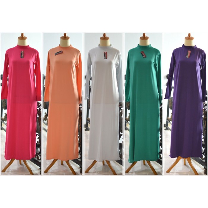 Gamis Jumbo Murah Dalaman Gamis baju muslim kaftan manset panjang inner terusan halus Berkualitas Te