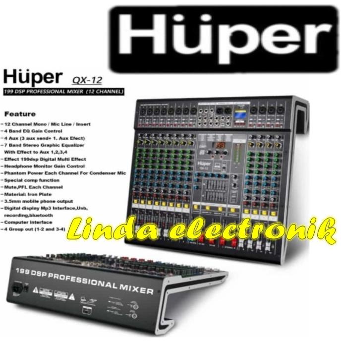 Mixer Huper Qx12 Huper Qx 12 12 Channel Garansi Resmi Original -
