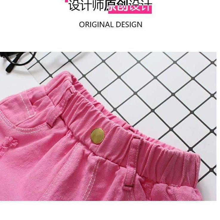 WGP.22Oc22e ‑ Celana Hotpant Jeans Anak Cewek Import/Celana Pendek Jeans Anak Perempuan Umur 2tahun 