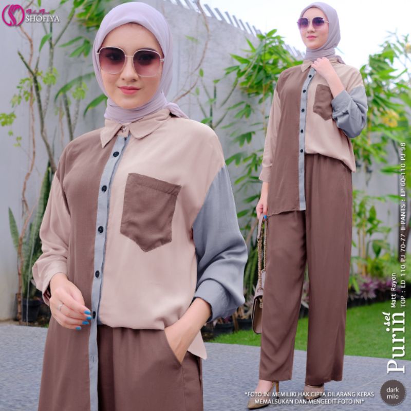 [BARU] YURIVA • NAMIRA • STEVY SET BY SHOFIYA / SETELAN WANITA MUSLIM TUNIK MIX CULOT JUMBO