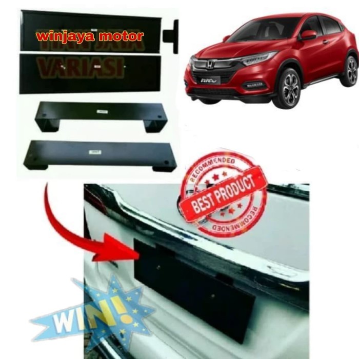 Tatakan Dudukan Plat Nomor Mobil Model Pejabat For Honda HRV 2019