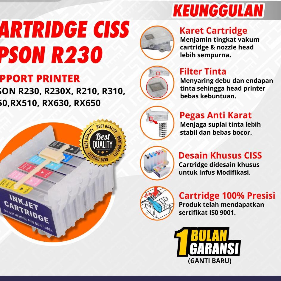 4k4Jy--Cartridge CISS Refill EPSON R230 R230X R210 R310 Tanpa Chip