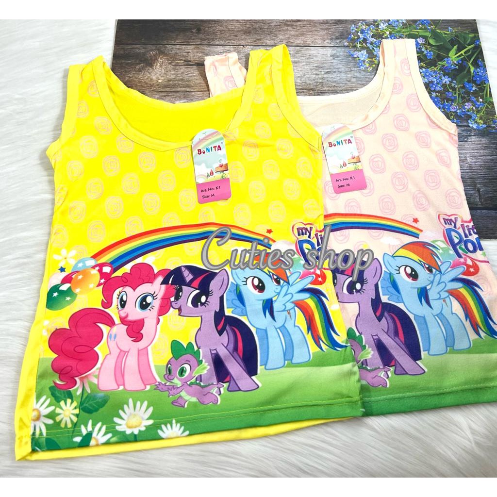 TANK TOP anak - bergambar- spandex - sz L-XXL