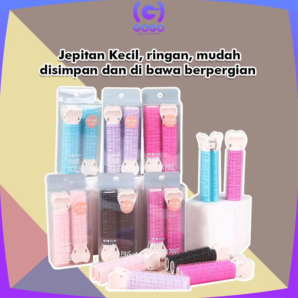 GOGO-C488 Jepit Roll Rambut 2IN1 Poni Bervolume Gaya Korea / Jepitan Sisir Gulungan Heatless / Hair Stylish Fashion Korea