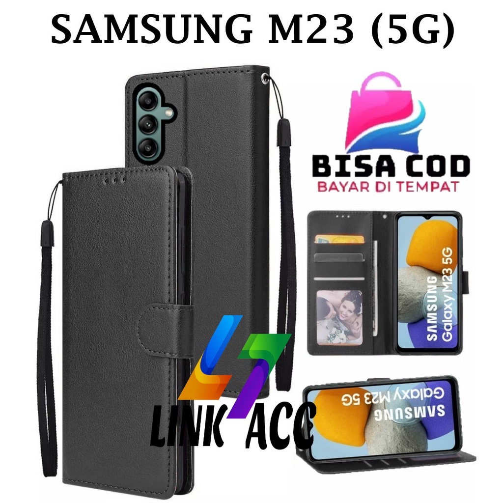 SAMSUNG M23 (5G) FLIP LEATHER CASE PREMIUM-FLIP WALLET CASE KULIT UNTUK SAMSUNG M23 (5G) - CASING DO