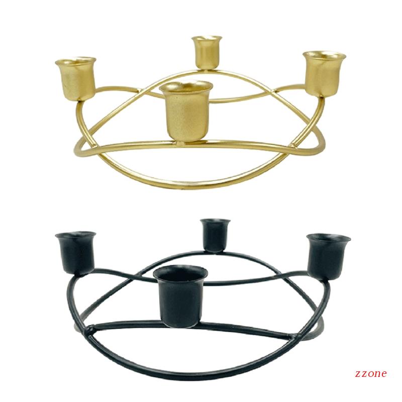 Stand Holder Lilin Bahan Besi Tempa Gaya Nordic Romantis Untuk Dekorasi Meja Makan Pernikahan