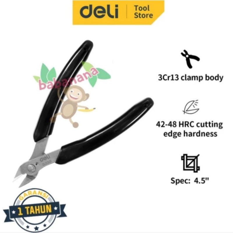 Deli DL0301 tang potong mini gundam tamiya kabel cutting pliers hobi