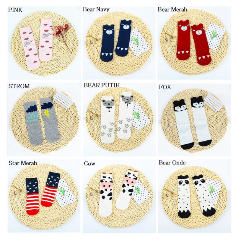 [PREMIUM] Kaos Kaki Bayi Panjang Lucu Imut