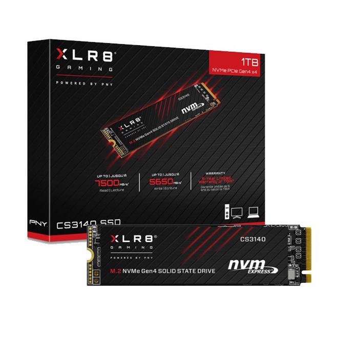 PNY XLR8 SSD M.2 NVME 1TB CS3140 PCIE Gen 4 x4 M.2 2280