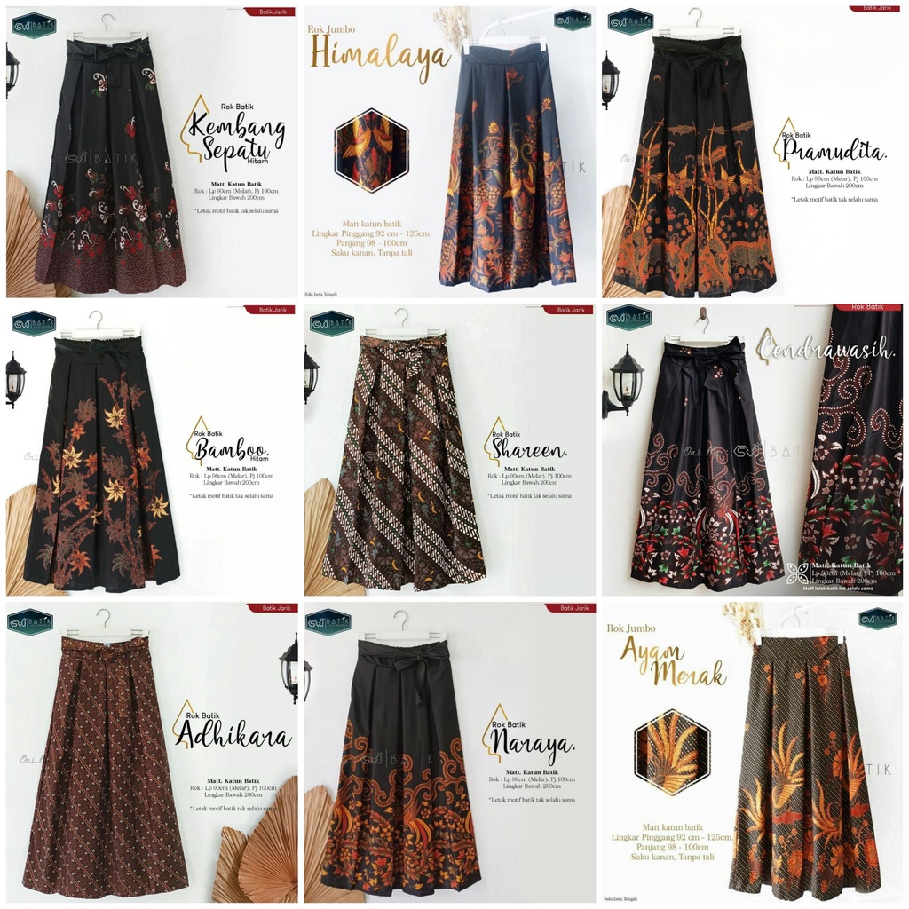 Rok batik Payung Jumbo Panjang Premium Kekinian Terbaru Big Size xxl Bawahan Wanita Kebaya Kondangan