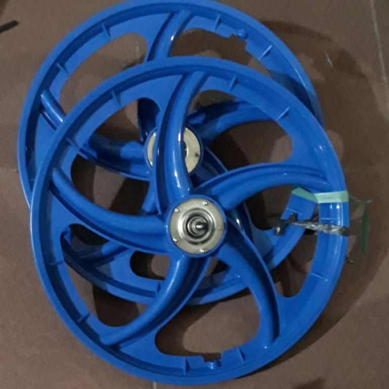 Velg plastik 20" CW racing bintang sepasang untuk sepeda Bmx Anak ‣ KRN.18Oc22d