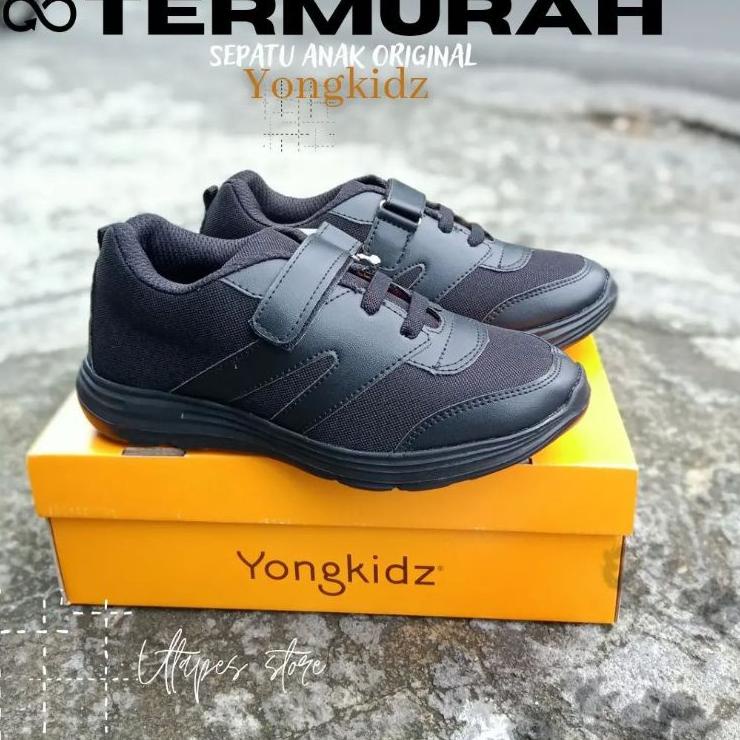 KRT.18Oc22ᴷ • Yongkidz Sepatu Sekolah Anak Sepatu Hitam Sepatu Full Black Sepatu Back To Scholl Bran