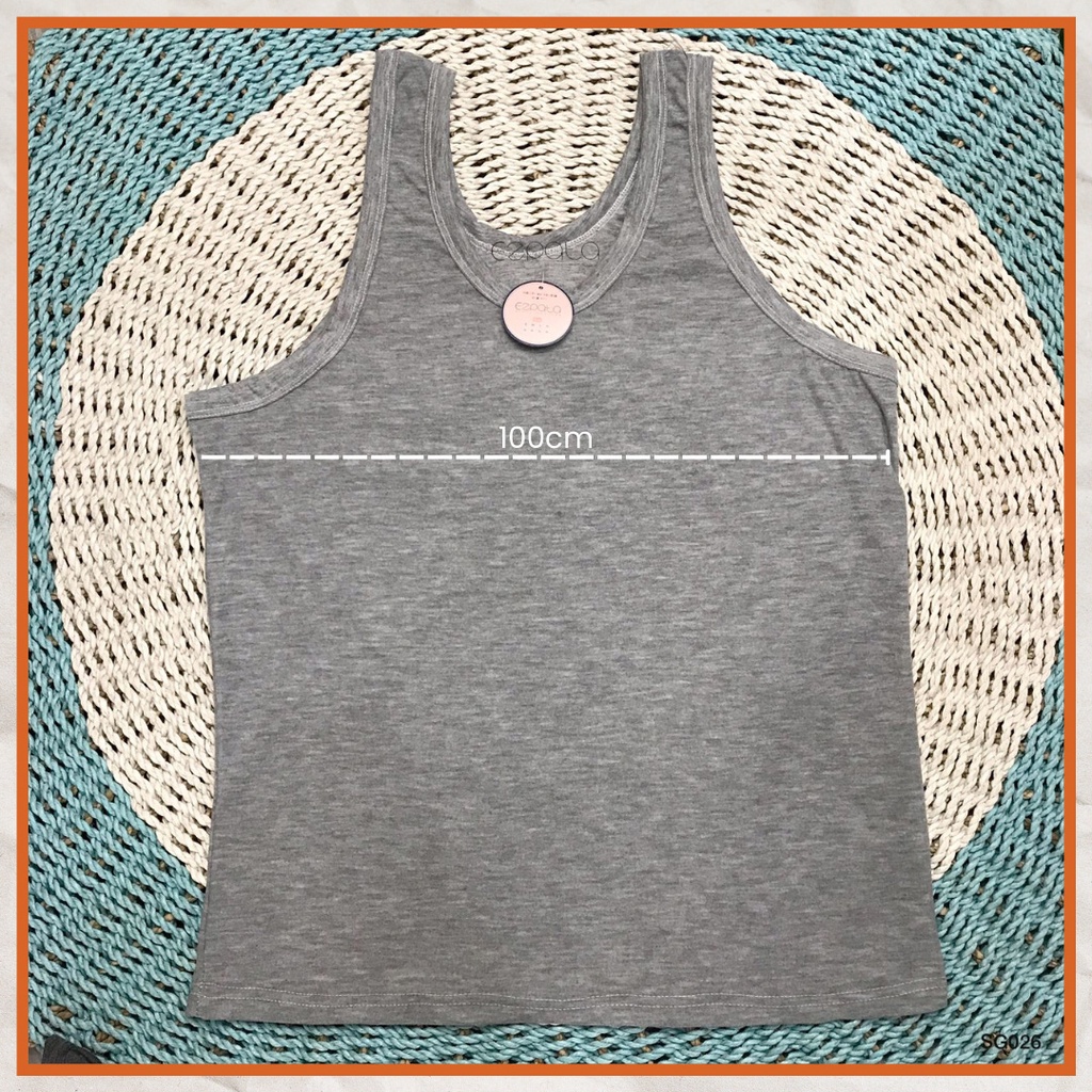 Ezpata Singlet Kaos Dalam Jumbo Pria Wanita Tanktop Unisex Bahan Misty Premium Warna Abu Termurah Berkualitas