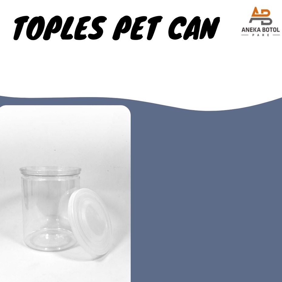 Toples Pet Can 500 ML | Toples Plastik | Toples Kue Kering