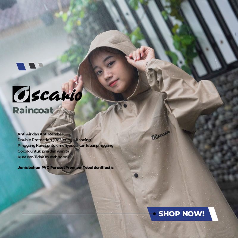 OSCARIO -  Jas Hujan, Mantel Hujan, Raincoat