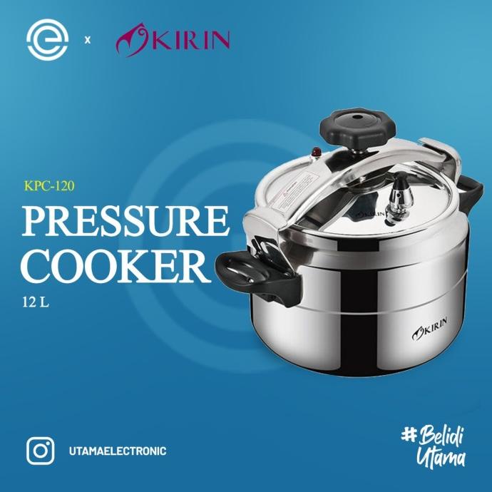 TERLARIS KIRIN Panci Presto Induksi Aluminium 12 Liter KPC-120 /PERALATAN MASAK SET/PANCI PRESTO/PAN