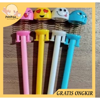 

PHY-Bolpoin Gel Per Emoticon warna; bolpen per karakter, springdoll pen