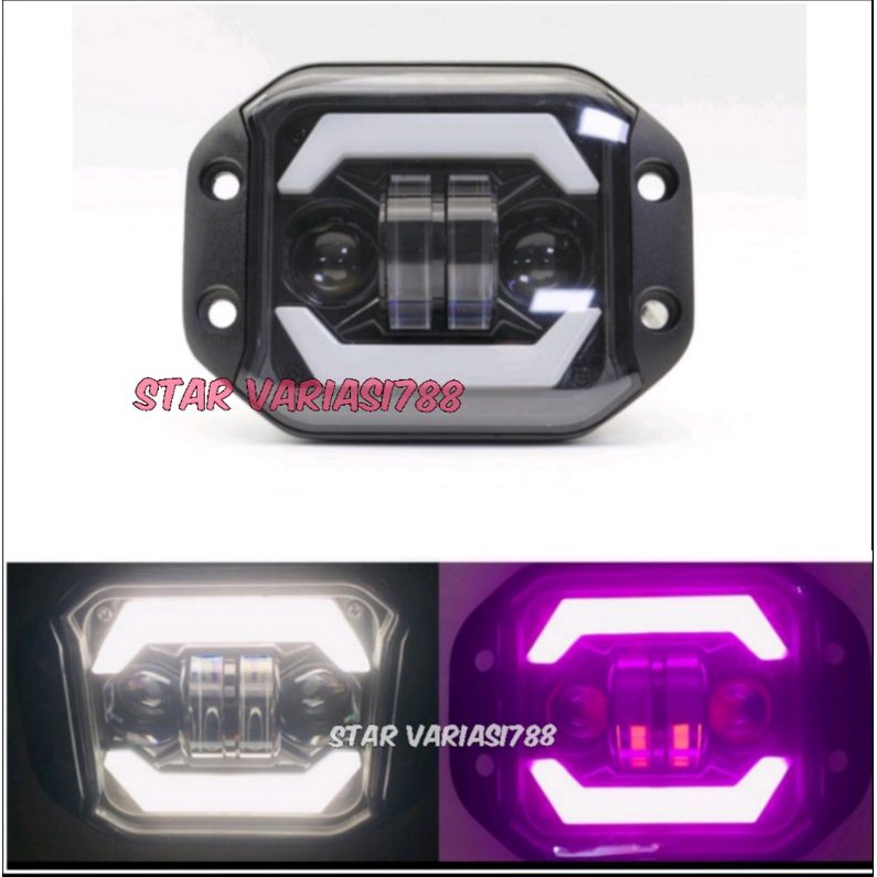 Lampu tembak daymaker led reflektor costom klx ktm crf dan Foglamp mobil