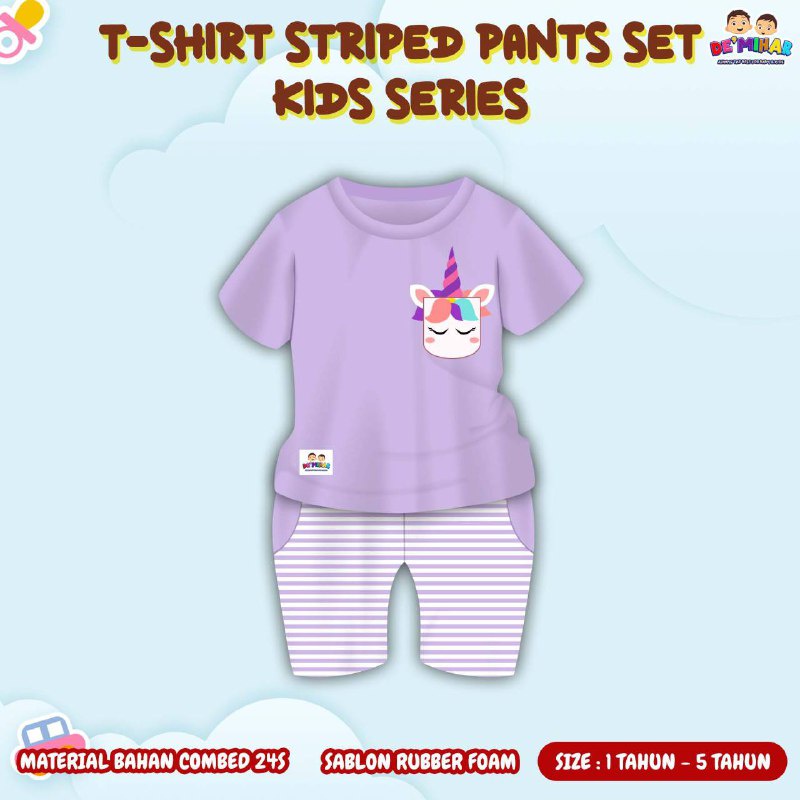 T-SHIRT STRIPED PANTS SET KIDS SERIES by DE’MIHAR