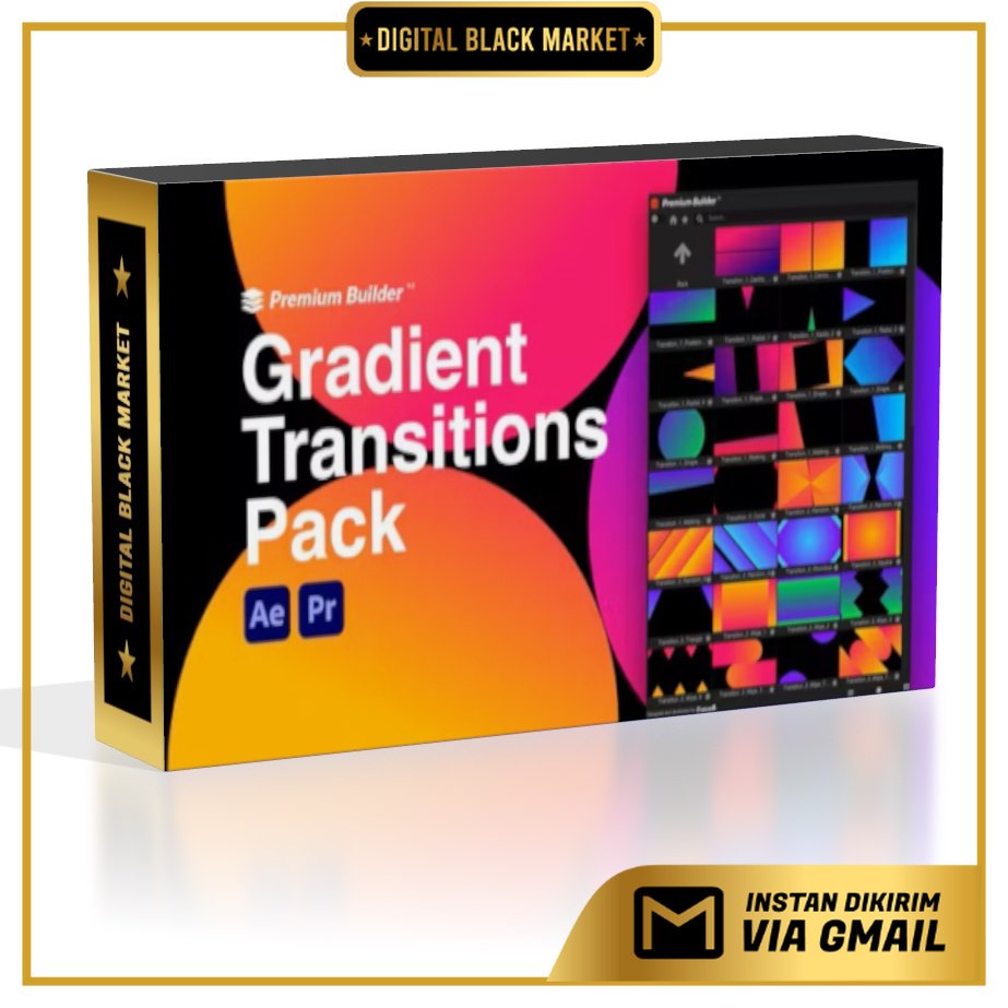 Premium Builder Gradient Transitions Pack - Premiere Pro &amp; After Effect Extension