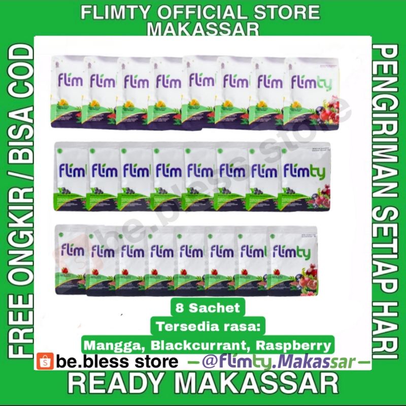 Flimty 8 Sachet  (1/2  Box) Setengah Box Ready Makassar diet pelangsing detox
