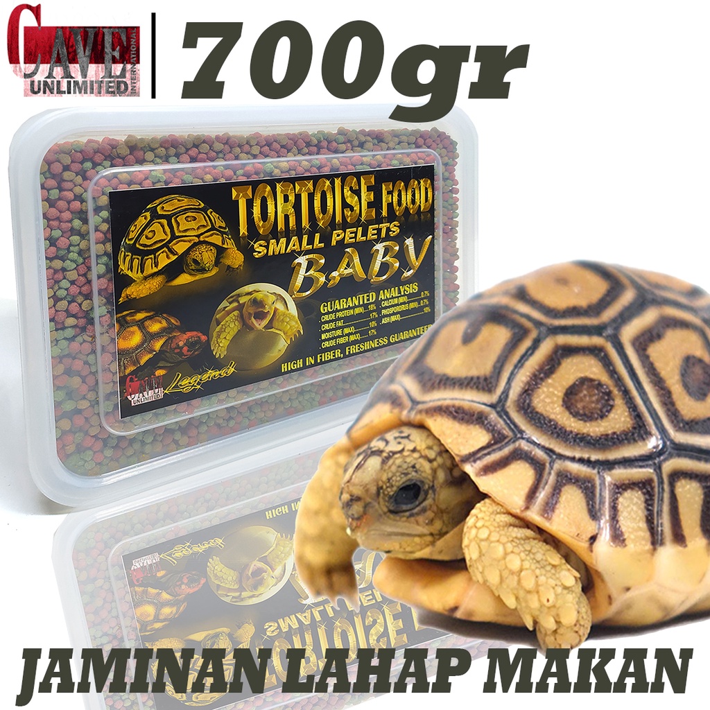 700GR MAKANAN BABY SULCATA PARDALIS ALDABRA PAKAN PELET KURA KURA TORTOISE JAMINAN LAHAP MAKAN