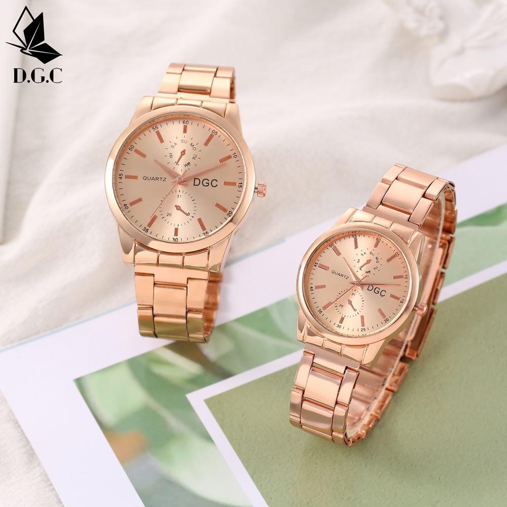 COD JAM TANGAN COUPLE MURAH RANTAI ANALOG CASUAL PERMIUM IMPORT GROSIR PRIA WANITA C94