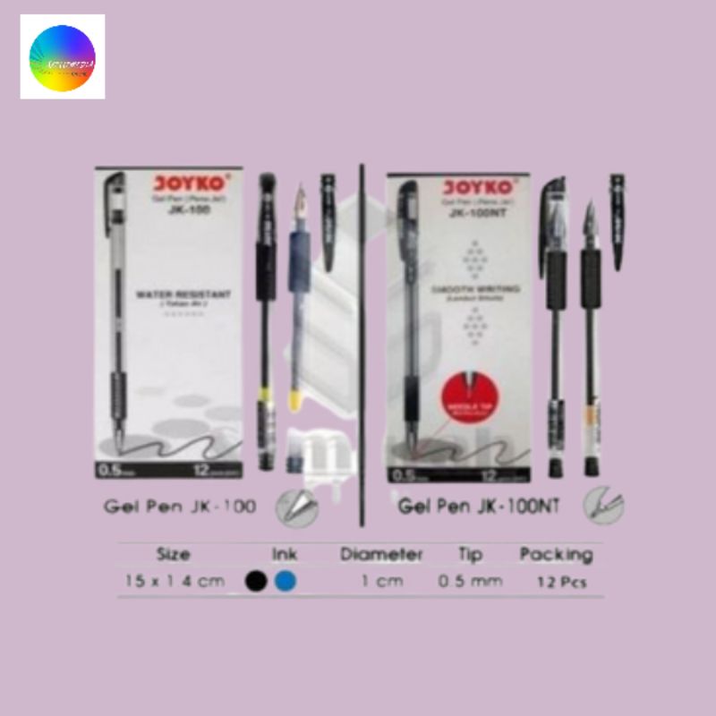 

Gel Pen Joyko JK 100 (Runcing) / JK 100 NT(Jarum) Pulpen (ORIGINAL PRODUK)