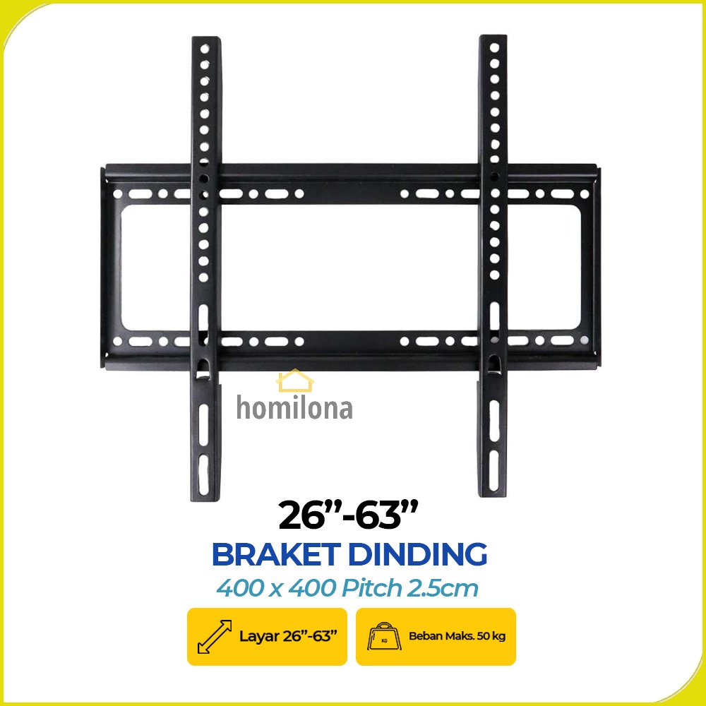 Bracket TV  26-63 Inch Metal 400 x 400 Pitch 2.5cm CNXD B41 Black