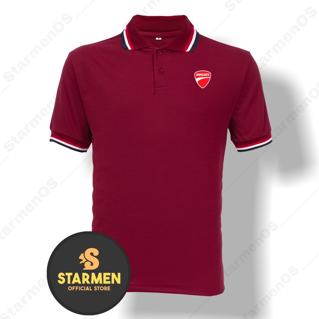 Kaos Polo Shirt Pria Kerah Logo DUCATII