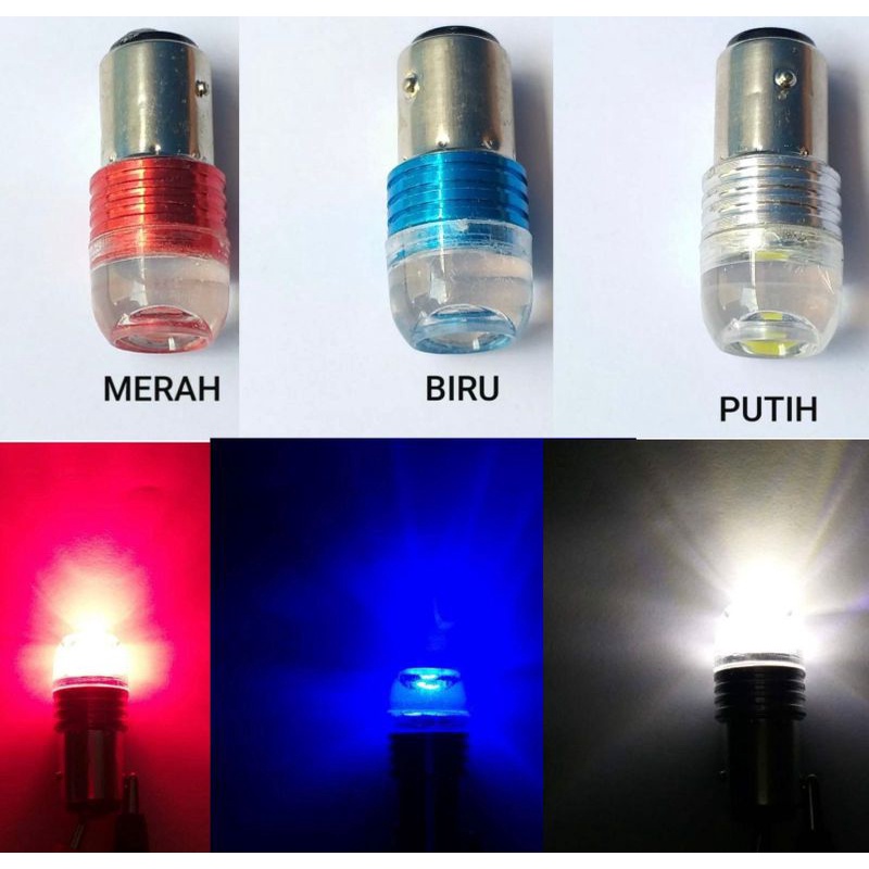 LAMPU LED STOP 3 MATA BAYONET GERMAN FLASH / KEDIP HARGA PER BIJI / 1 PCS