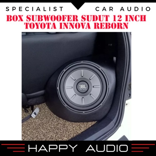 Box Sudut Bahan MDF 18mm Subwoofer Mobil 12 Inch Toyota Innova Reborn