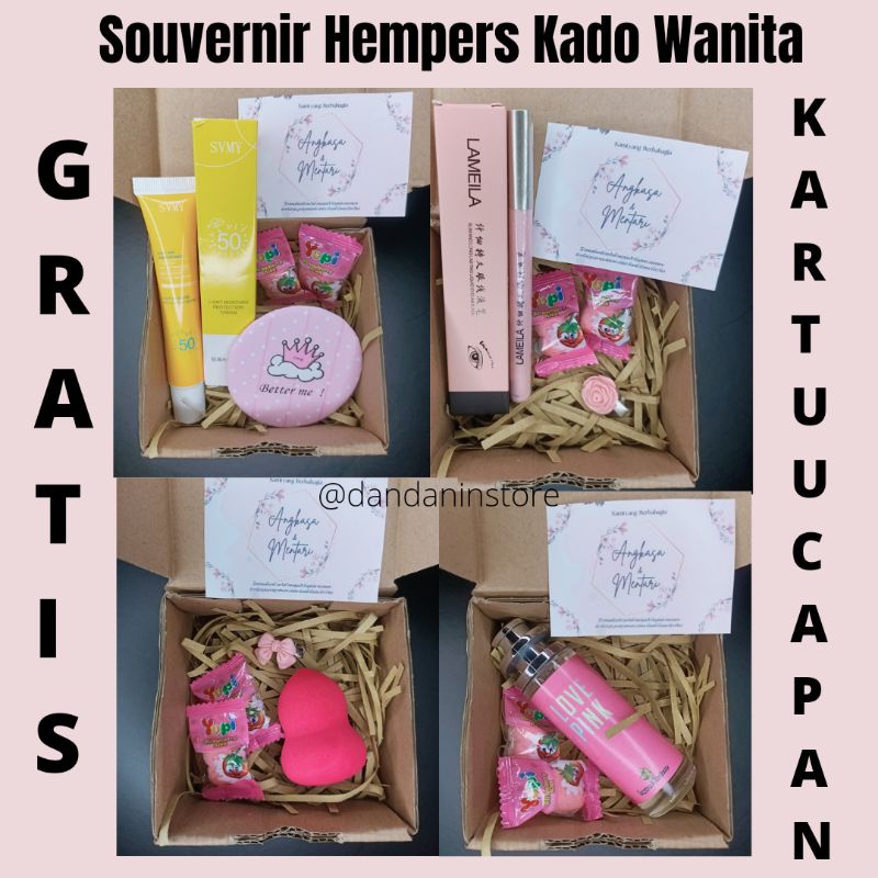 Hampers Make Up Gift Box Wanita Souvenir Hempers Kosmetik Kecantikan Kado Ulang Tahun Cewek Murah