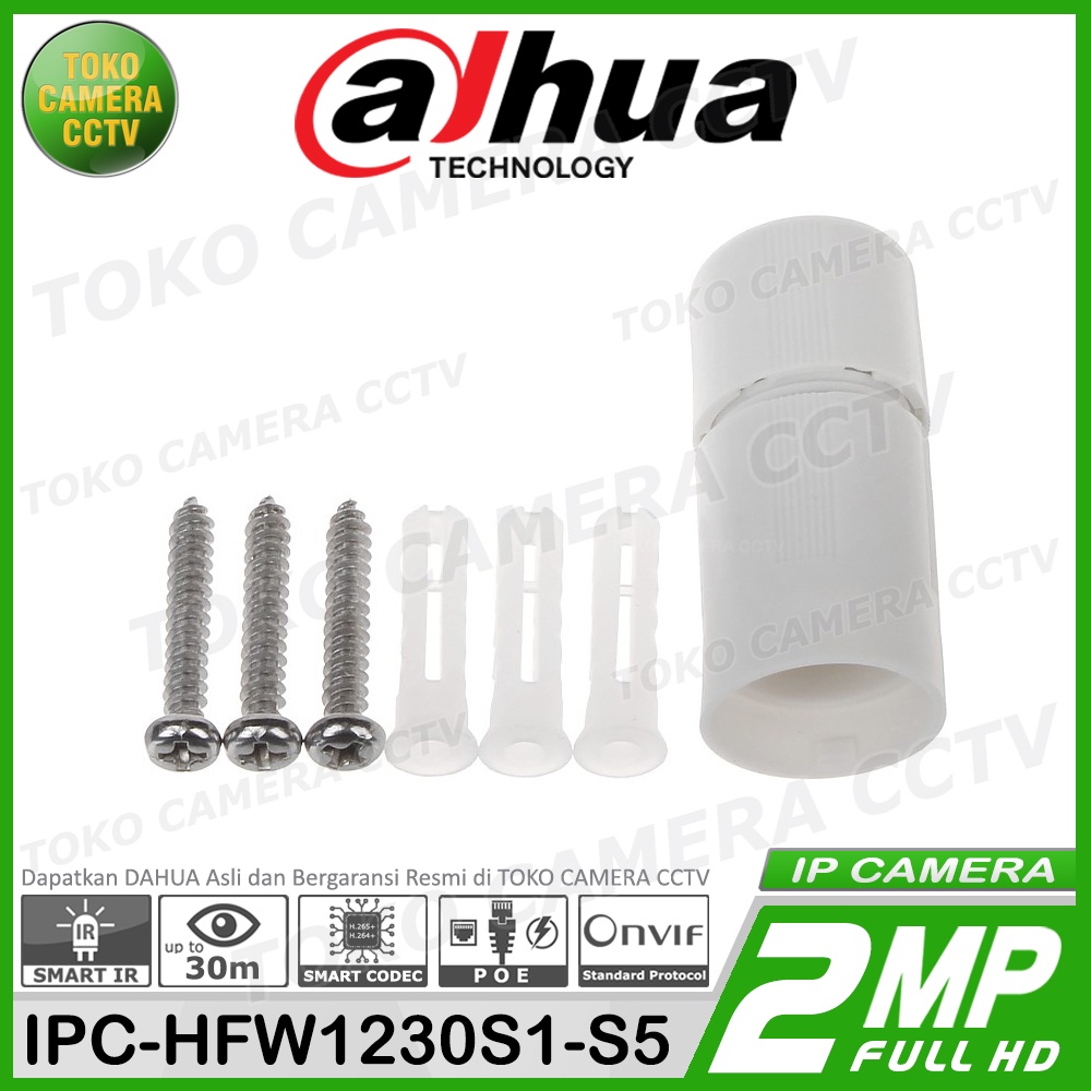 IP CAMERA 2MP DAHUA IPC-HFW1230S1-S5 IP KAMERA CCTV 1080P POE