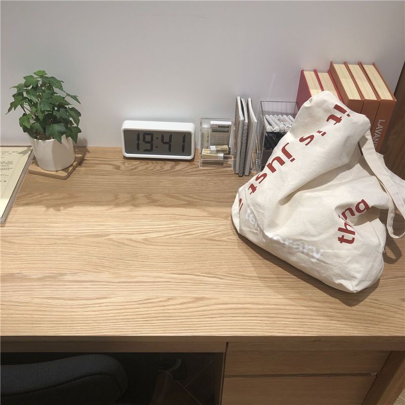 ✕✼▨Sera Musim Semi dan Musim Panas Baru Buatan Sendiri Gaya Korea Kapasitas Besar Tas Bahu Alfabet Tas Kanvas Siswa Wanita Tas Sekolah All-Match Tas Kain