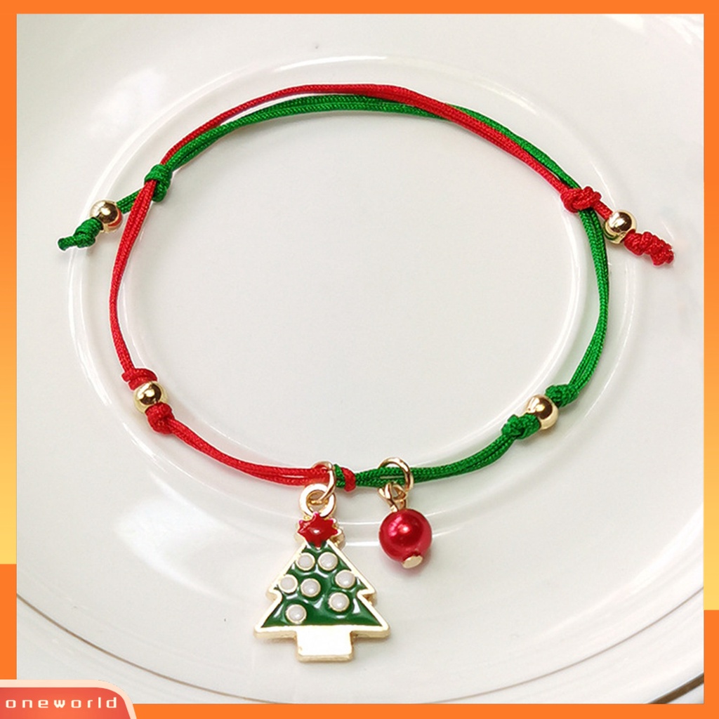 |Oneor Buku Literatur Dalam Bahasa Mandarin| Gelang Rajut Tangan Desain Pohon Natal Santa Claus Rusa Snowflake Untuk Unisex