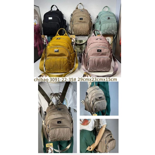 Tas Ransel Chibao 3091-22 Bahan Kanvas. Tas Chibao Tas Ransel Wanita Tas Wanita Tas Chibao Import BEST SELLER TERBARU BISA BAYAR DITEMPAT.!!!!
