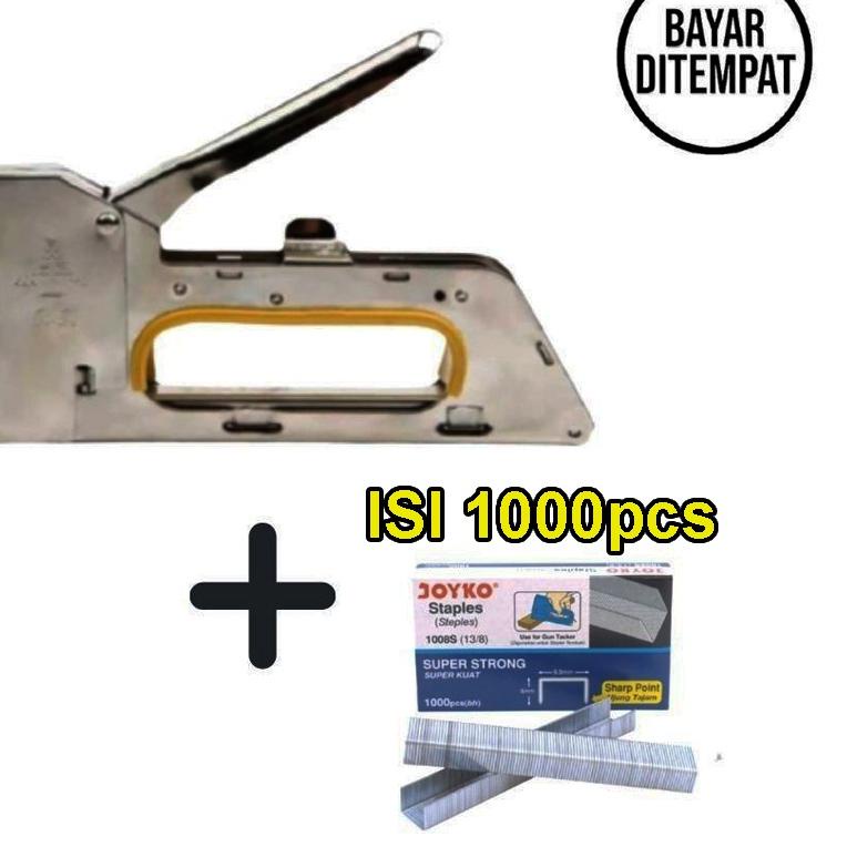 

Recomend ル Kenam Paket Staples Tembak Gun Tacker + Isi atau Refil 13/8 Stapler Jok Staples Stepler Tembak | Stepler Gun | Stapler Tembak | Stapler Gun