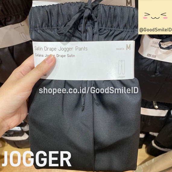 SALE Women Celana Drape Jogger Satin Santai Piyama Tidur Loungewear Panjang Wanita Cewek JASTIP UNIQ