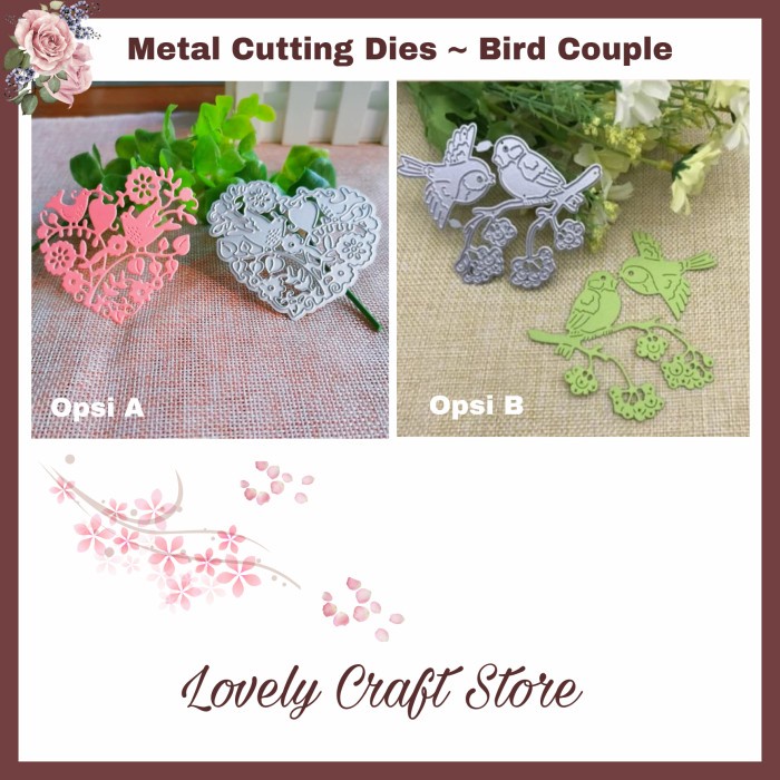 

Lucu Metal Cutting Dies - Birds, Couple, Romantic For Cards, Scrapbook #112 Trendi