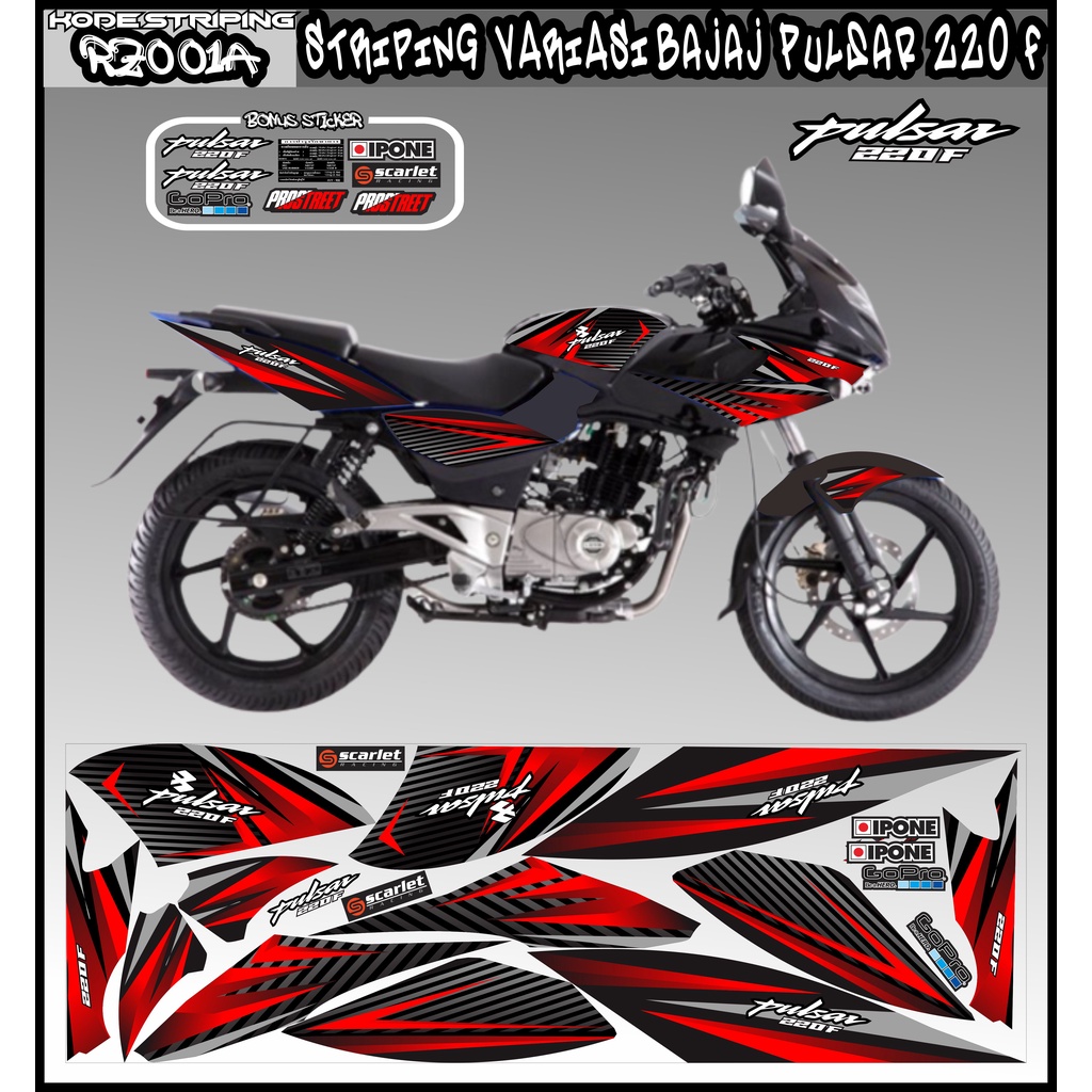Striping bajaj pulsar 220f / decal bajaj pulsar 220f / variasi bajaj pulsar 220f