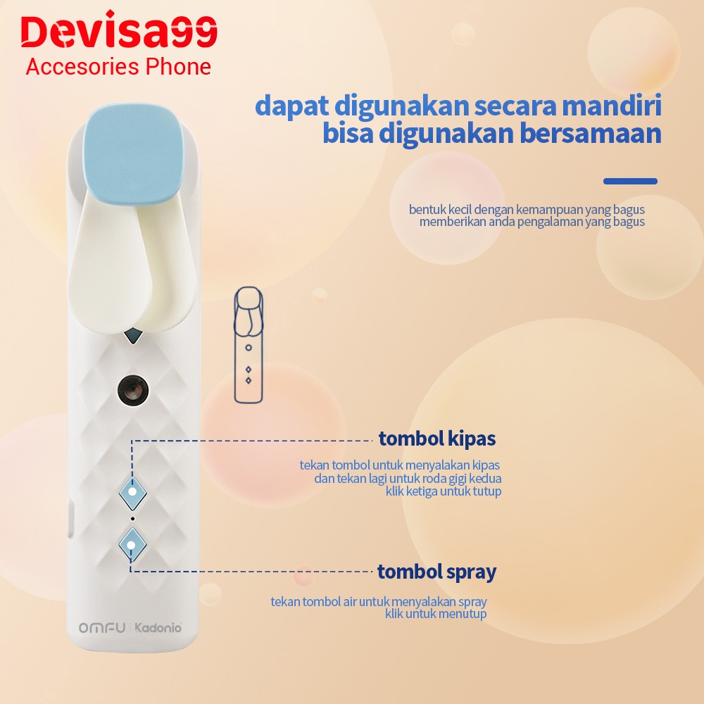 Devisa99 kipas angin mini nano spray kipas 2in1 kipas USB mini lipat fan pendingin kecil kipas murah portable