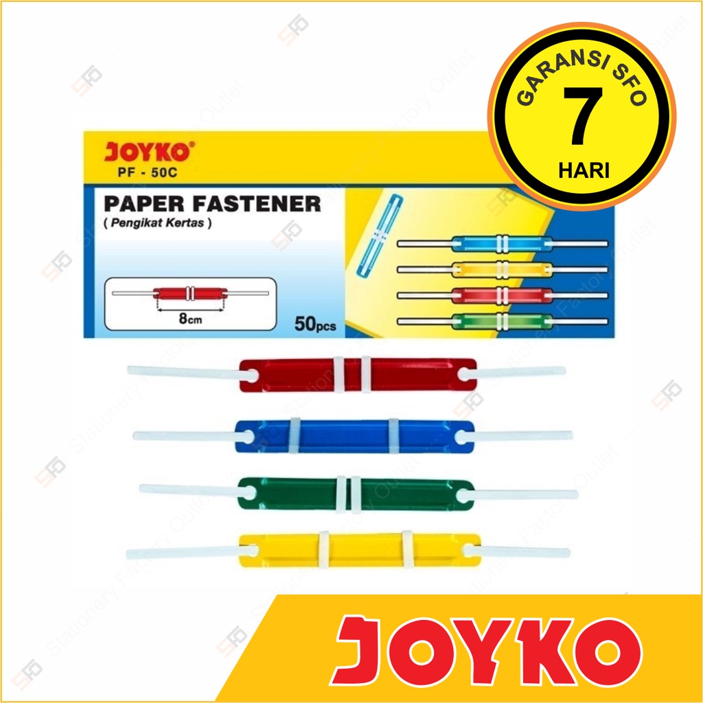 

Paper Fastener Joyko Color PF-50 isi 50 - Pengikat Kertas